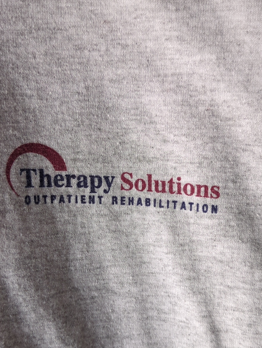 Men's Gray Therapy Solutions Logo T-Shirt Size M